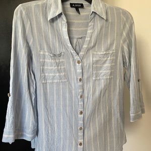 Striped denim shirt